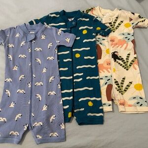 Hanna Andersson Baby 2-Way Zip Shortie Sleeper Bundle – 18–24M